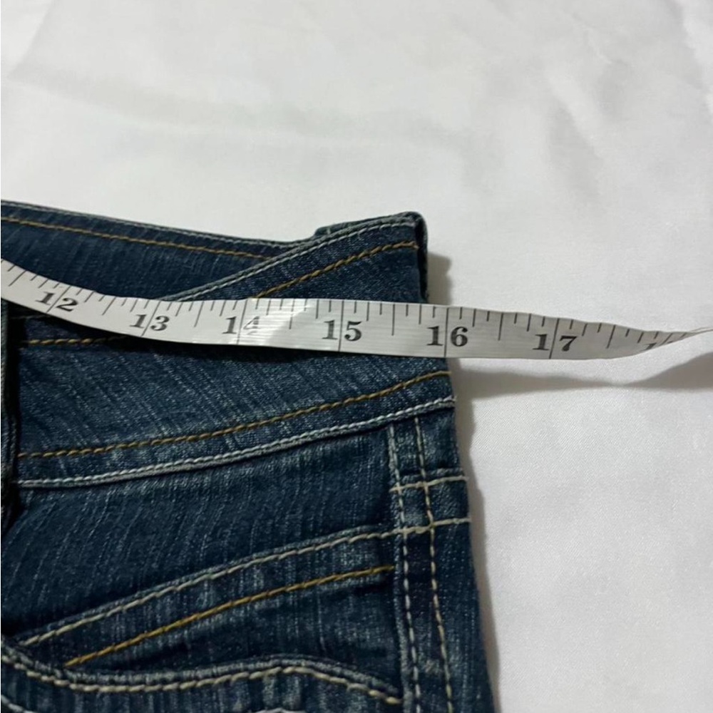 Paris Blues Dark Wash low rise flare Jeans size 7 - Picture 6 of 8